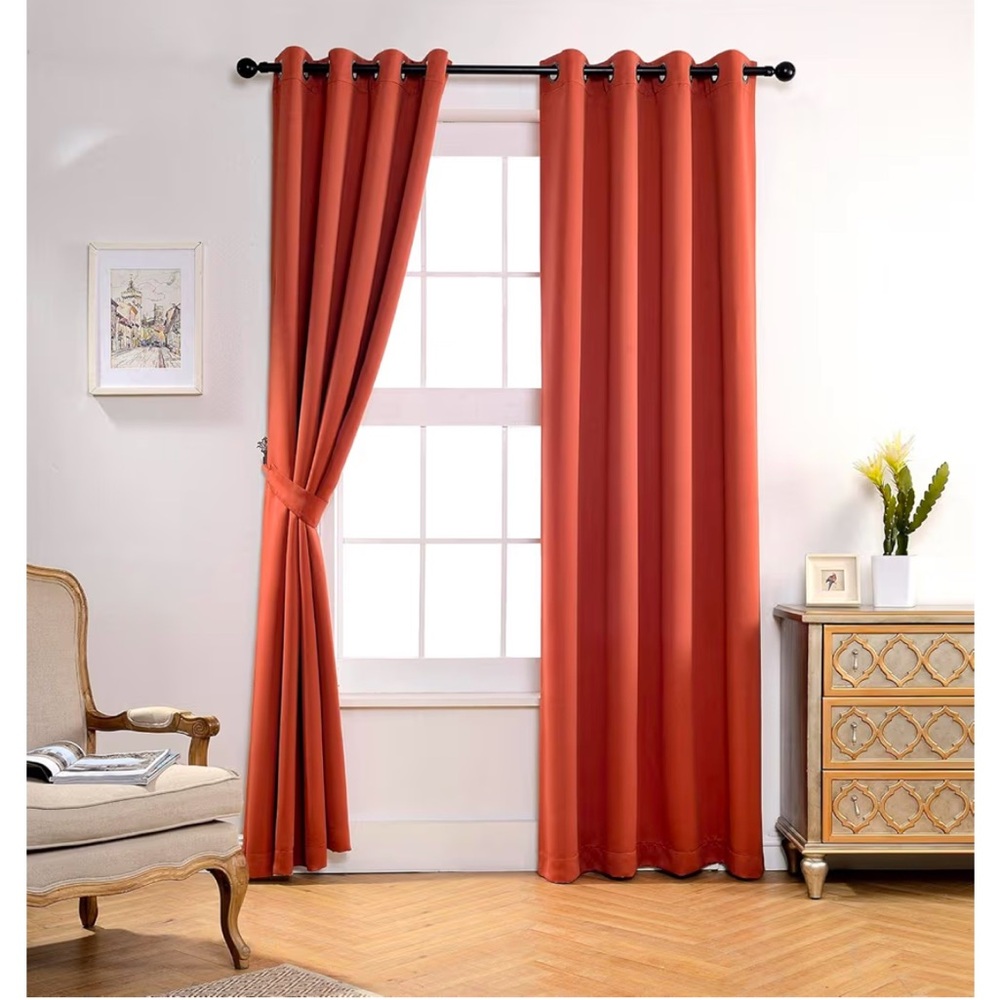 MIUCO Room Darkening Thermal Insulated Grommet Window Blackout Curtain Panels